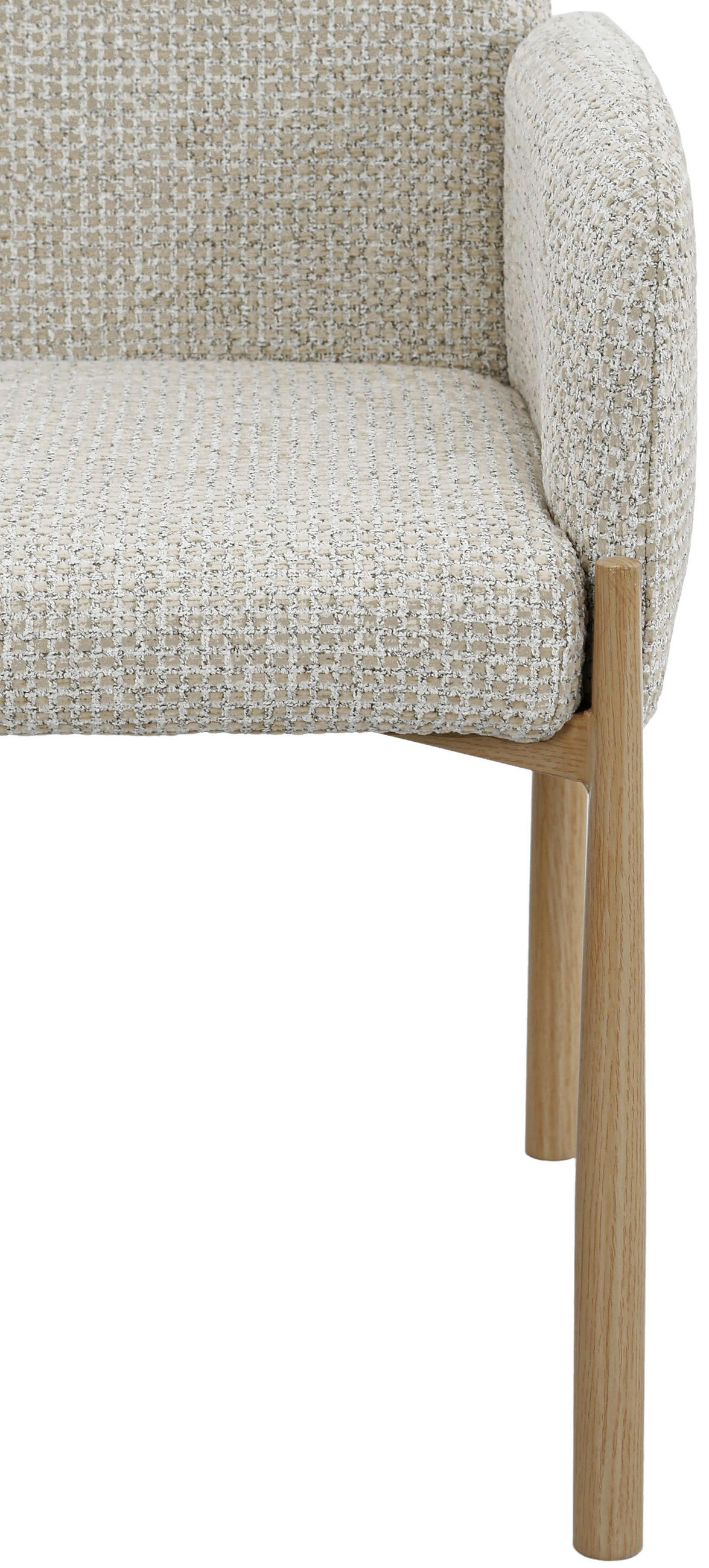 ARMLEHNSTUHL   - Taupe/Eichefarben, MODERN, Textil/Metall (58/82,5/60cm) - MID.YOU