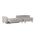 ECKSOFA Beige Flachgewebe  - Beige/Buchefarben, Design, Holz/Textil (271/165cm) - Carryhome