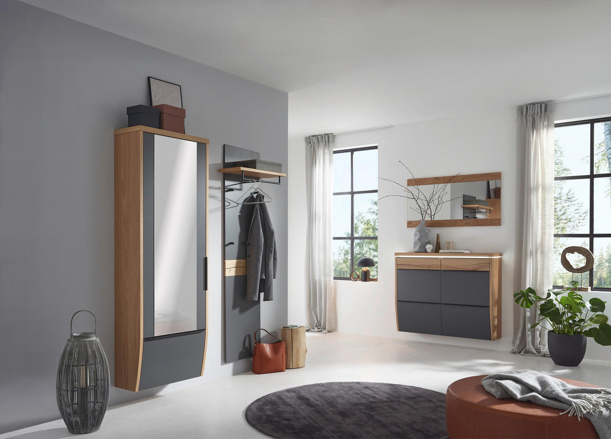 WANDSPIEGEL 119/60/2 cm  - Eichefarben, Design, Glas/Holzwerkstoff (119/60/2cm) - Dieter Knoll