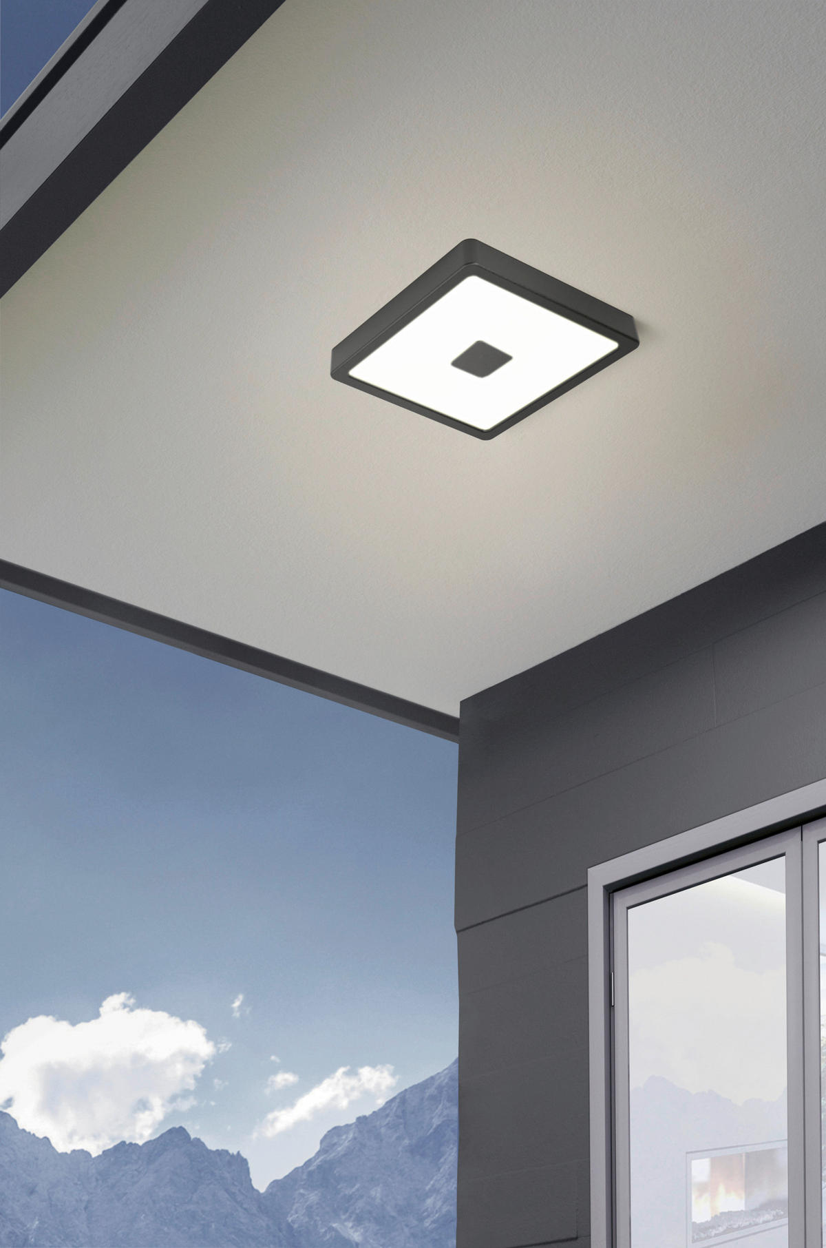 Plafonieră Cu Led    21/21/3 cm  - alb, Basics, metal (21/21/3cm)