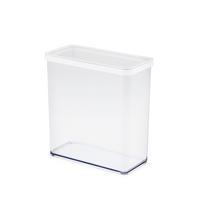 DÓZA NA POTRAVINY - priehľadné/biela, Basics, plast (20/10/21,4cm) - Rotho
