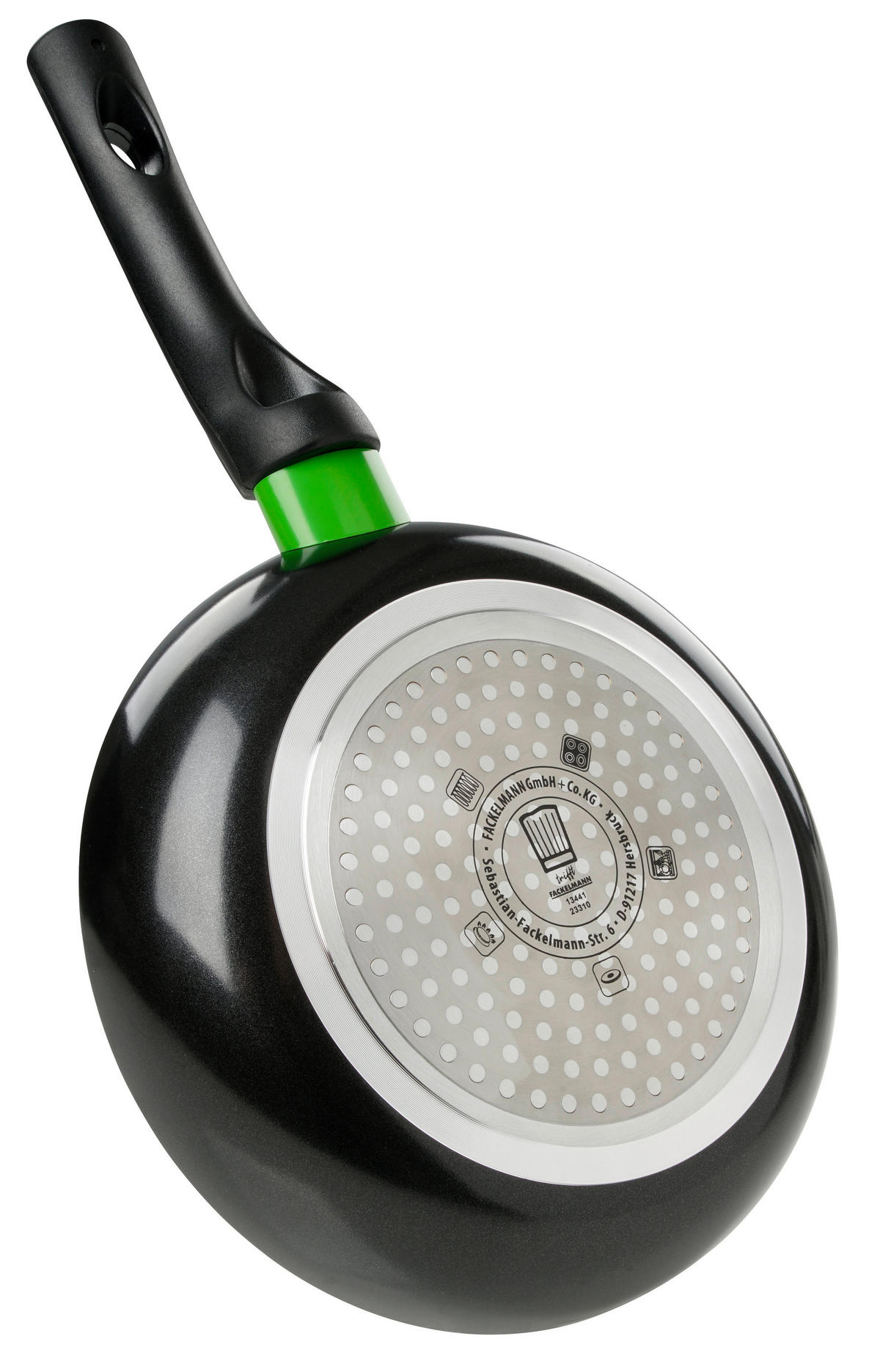 Tigaie Pentru Prăjit 28 cm  - verde/negru, Design, metal (28cm) - Chefkoch+Fackelmann