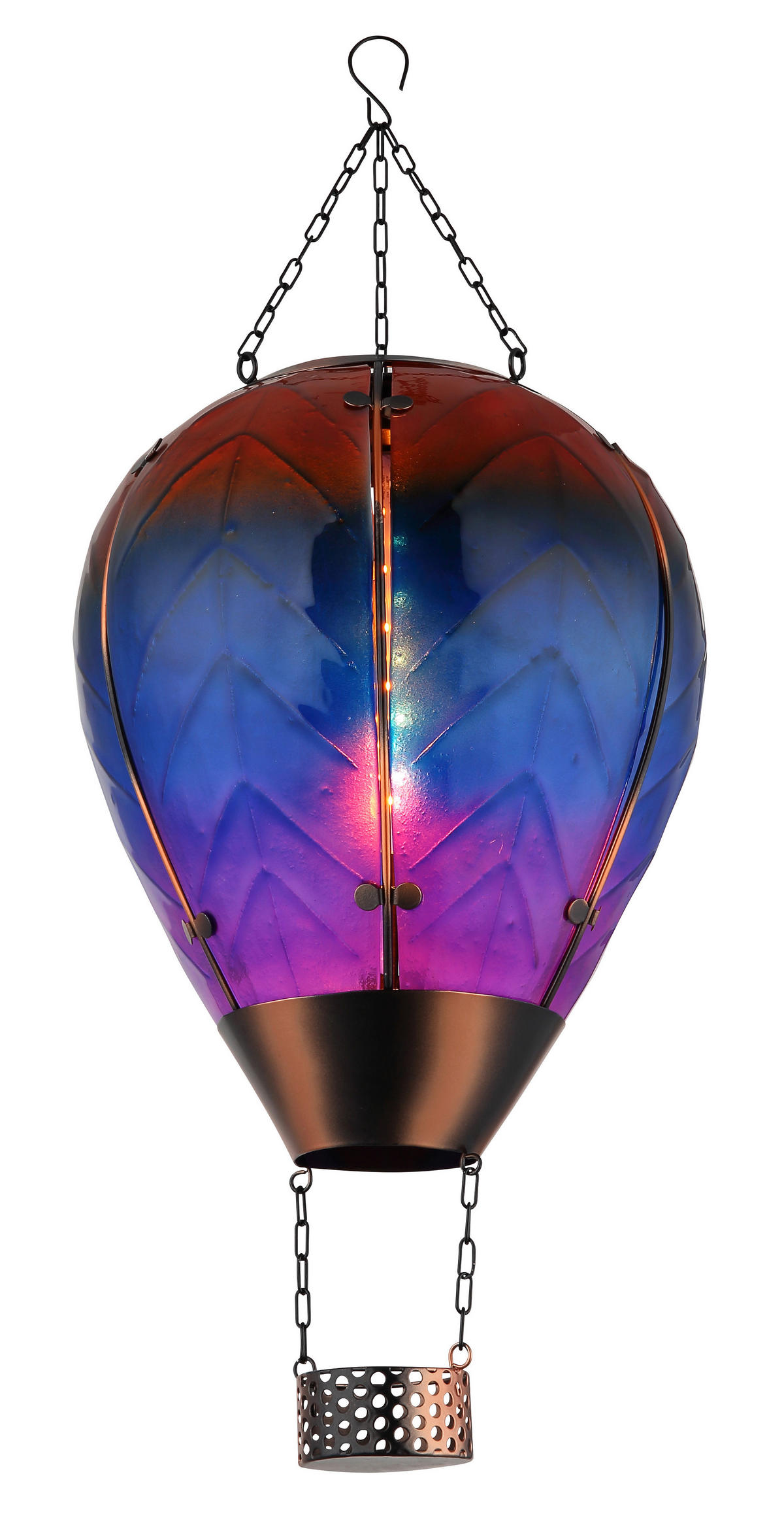 SOLARLEUCHTE  - Multicolor/Schwarz, Design, Glas/Kunststoff (27/37cm) - Globo