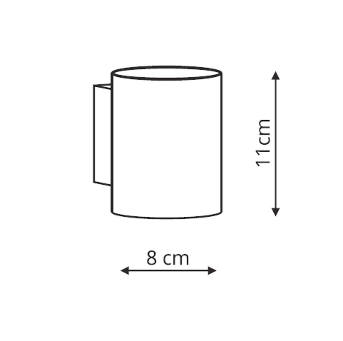 WANDLEUCHTE Oregon 11/8/8 cm  - Weiß, Design, Metall (11/8/8cm)