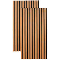 AKUSTIKPANEEL Echtholz, Nachbildung 60/120/2,1 cm 2 Stück  - Walnussfarben/Schwarz, Trend, Holz/Holzwerkstoff (60/120/2,1cm) - Boxxx