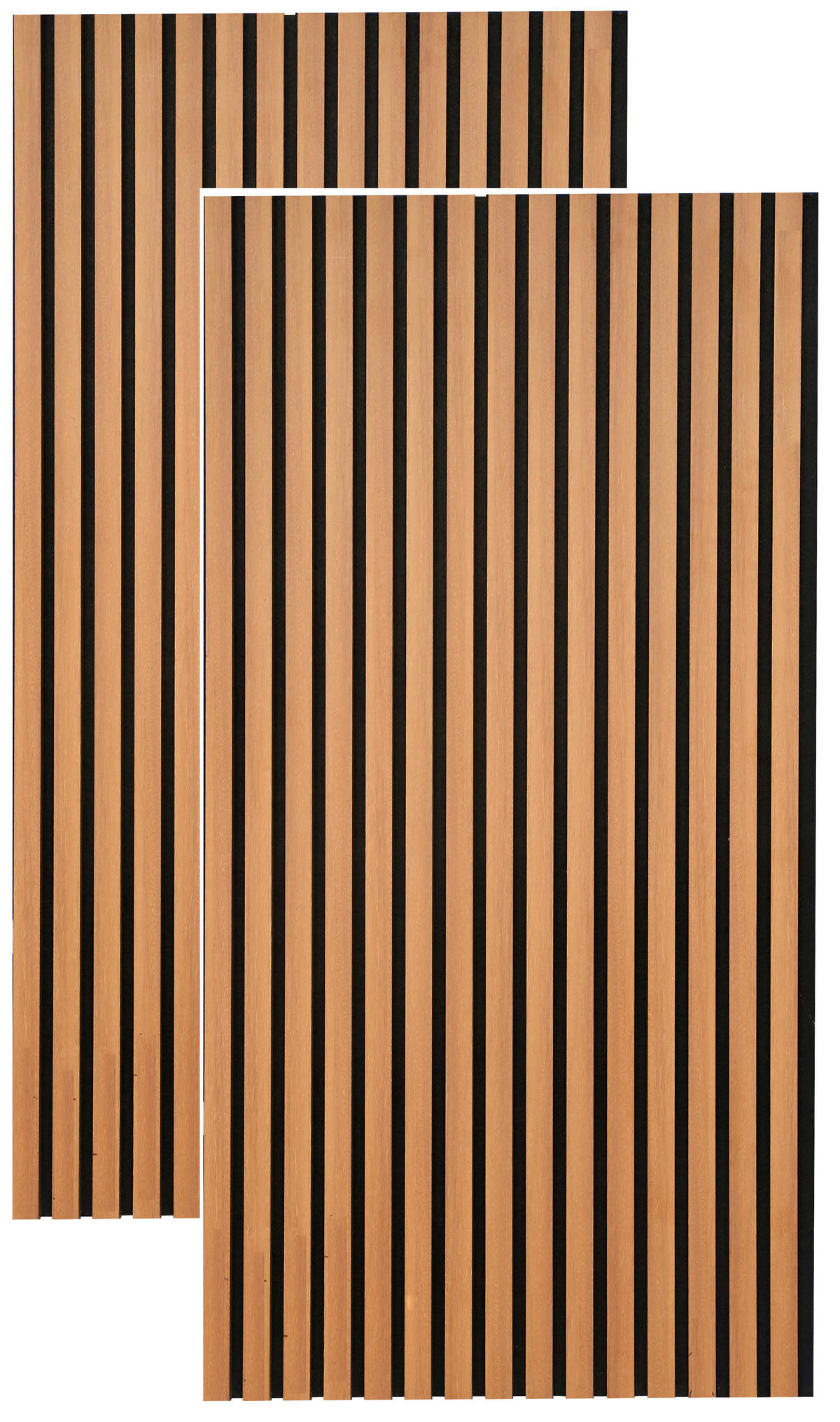 AKUSTIKPANEEL Echtholz, Nachbildung 60/120/2,1 cm 2 Stück  - Walnussfarben/Schwarz, Trend, Holz/Holzwerkstoff (60/120/2,1cm) - Boxxx