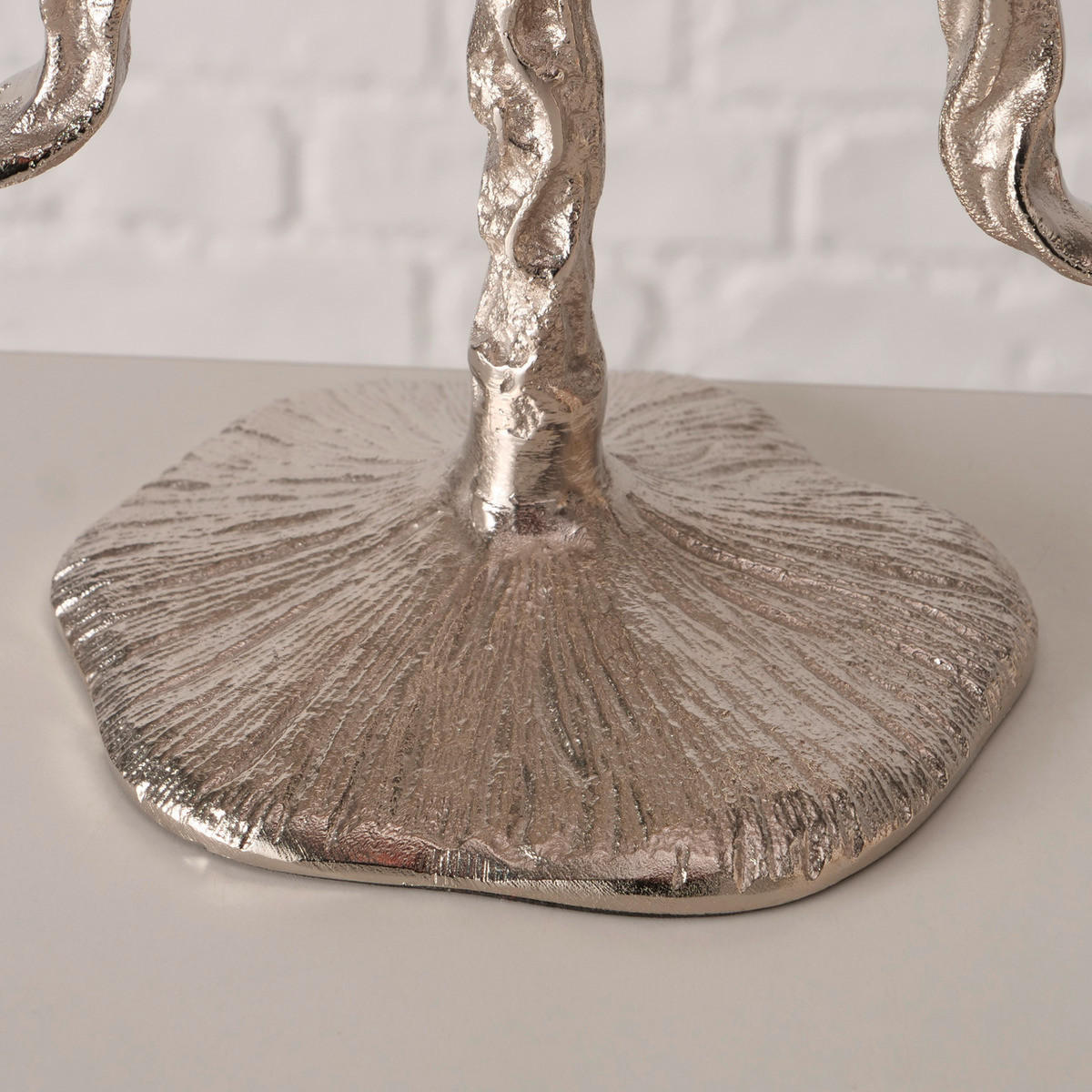 SVEĆNJAK  metal  - srebrna, Osnovno, metal (15,5/12,5/26cm)
