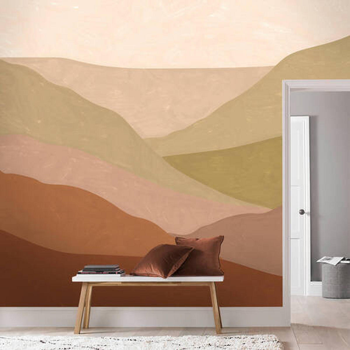 FOTOTAPET 300/280 cm  - orange/brun, Basics, papper/plast (300/280cm)