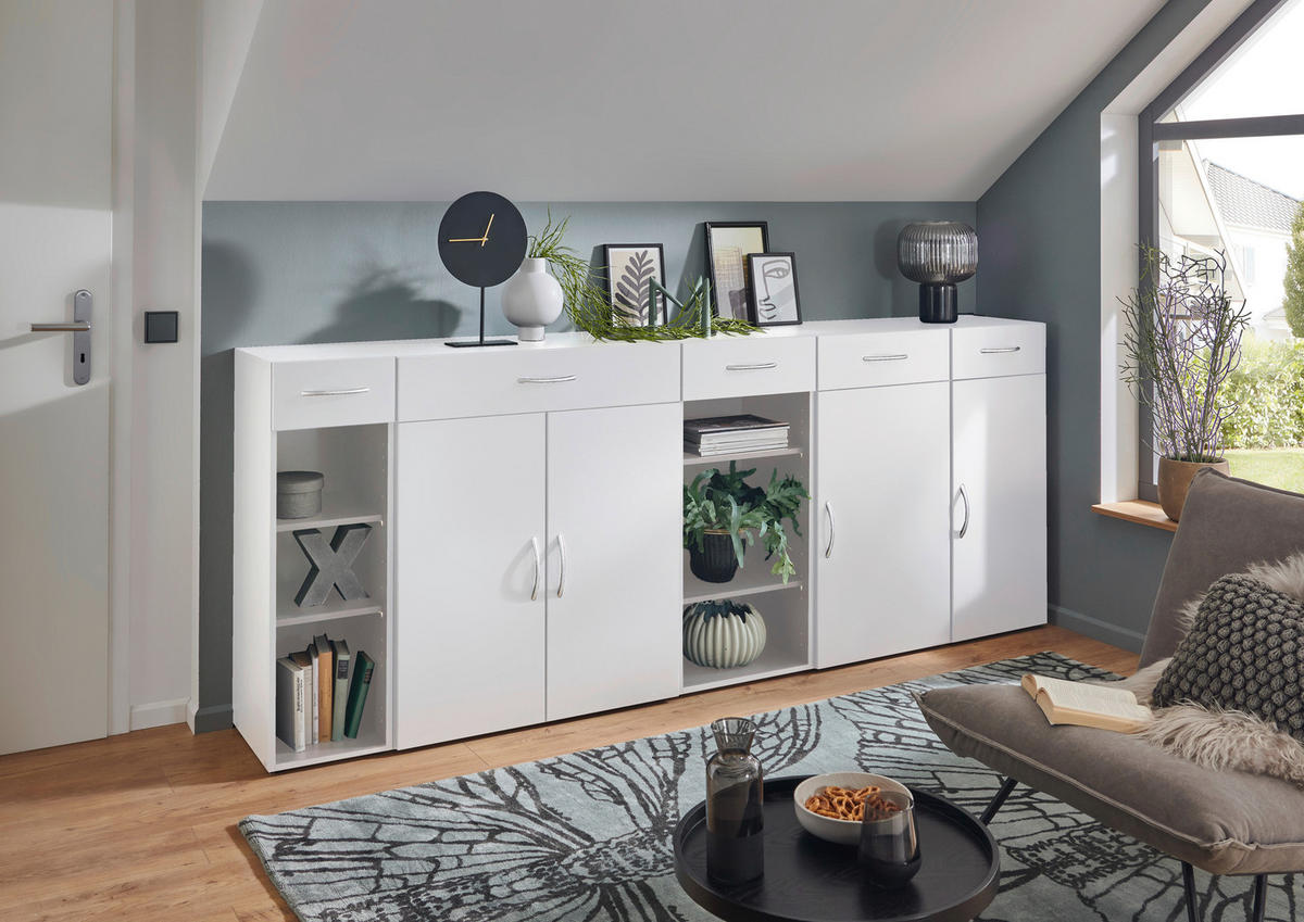 REGAL bijela  drvni materijal  - bijela/boje aluminija, Konvencionalno, drvni materijal/plastika (50/98/40cm) - Xora