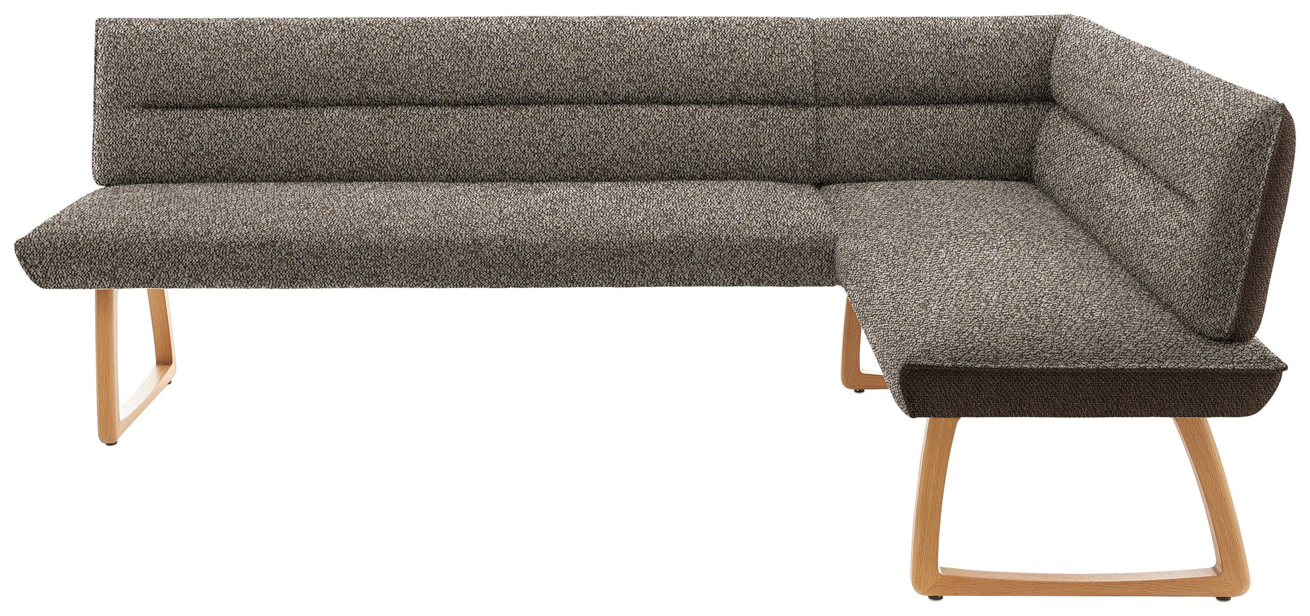ECKBANK 237/162 cm  in Braun, Hellbraun  - Hellbraun/Eichefarben, Design, Holz/Textil (237/162cm) - Koinor