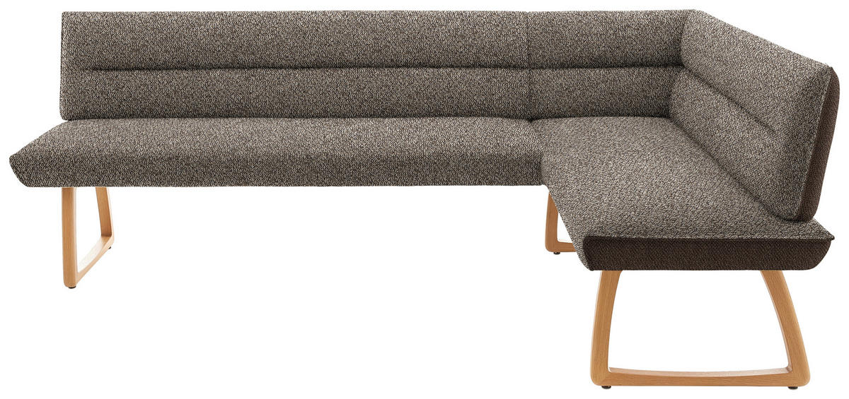 ECKBANK 237/162 cm  in Braun, Hellbraun  - Hellbraun/Eichefarben, Design, Holz/Textil (237/162cm) - Koinor