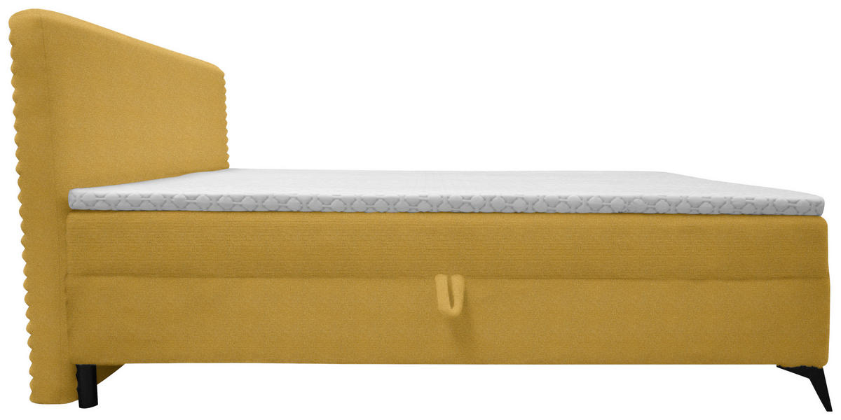 BOXBETT 180/200 cm  in Currygelb  - Currygelb/Schwarz, Design, Holz/Holzwerkstoff (180/200cm) - Xora