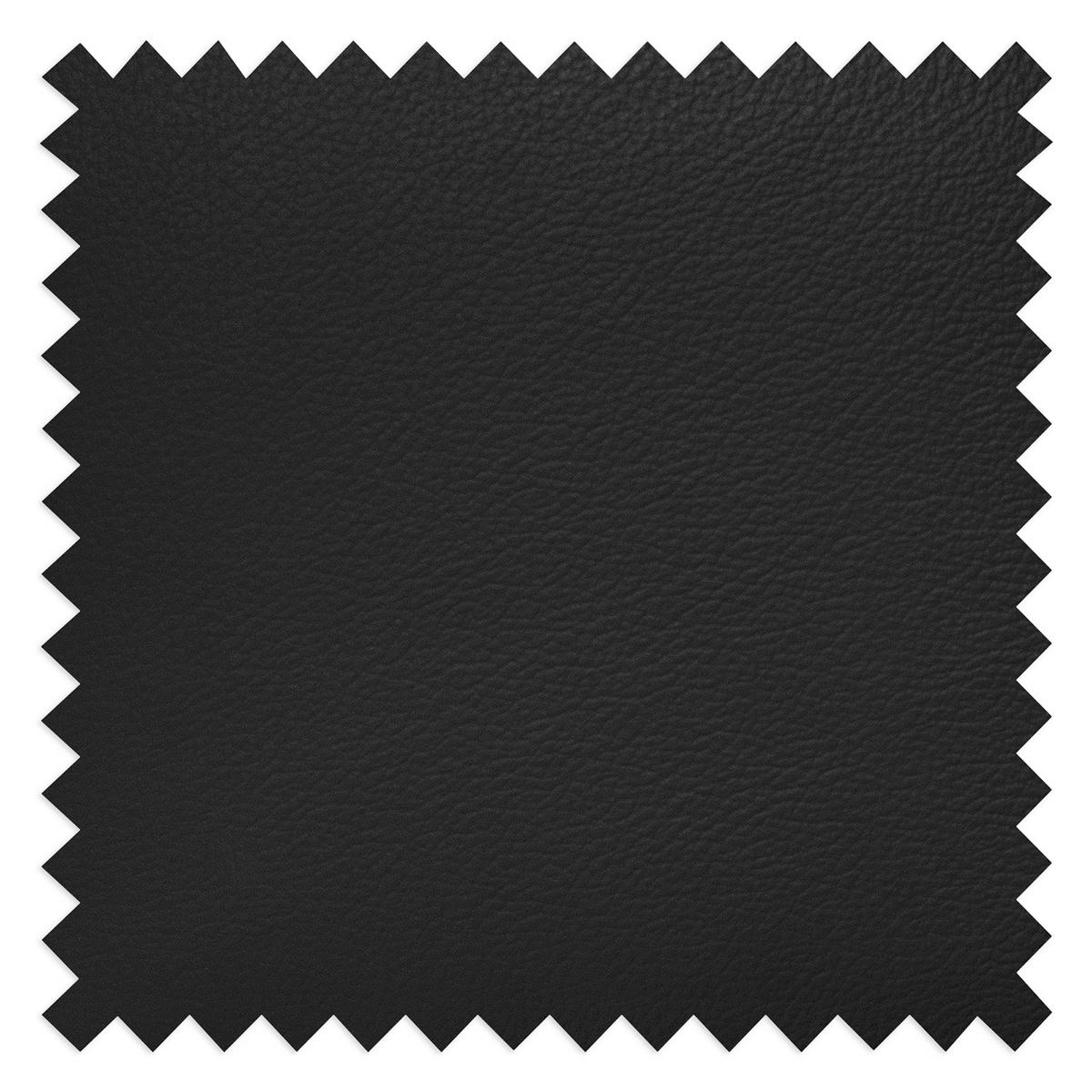 ECKSOFA Schwarz Echtleder Lederlook  - Buchefarben/Schwarz, Design, Leder/Holz (227/168cm) - Livetastic