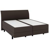 BOXSPRINGBETT 180/200 cm  in Braun  - Schwarz/Braun, KONVENTIONELL, Kunststoff/Textil (180/200cm) - Musterring
