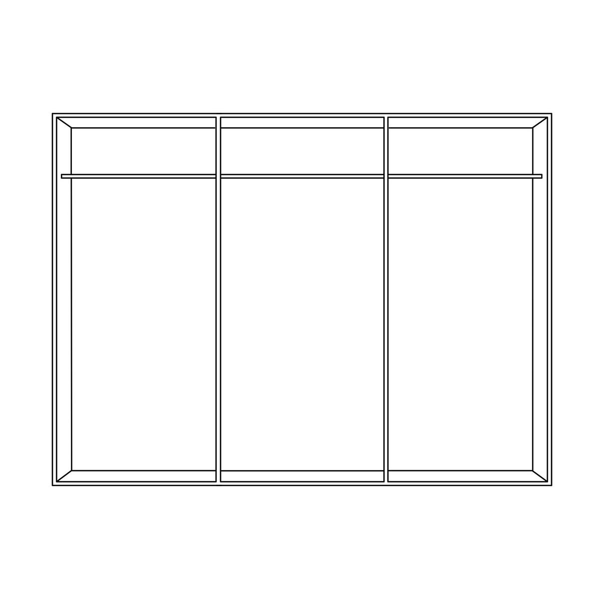 DREHTÜRENSCHRANK in Eichefarben, Kaschmir  - Kaschmir/Eichefarben, Natur, Glas/Holz (302/214/62cm) - Valnatura
