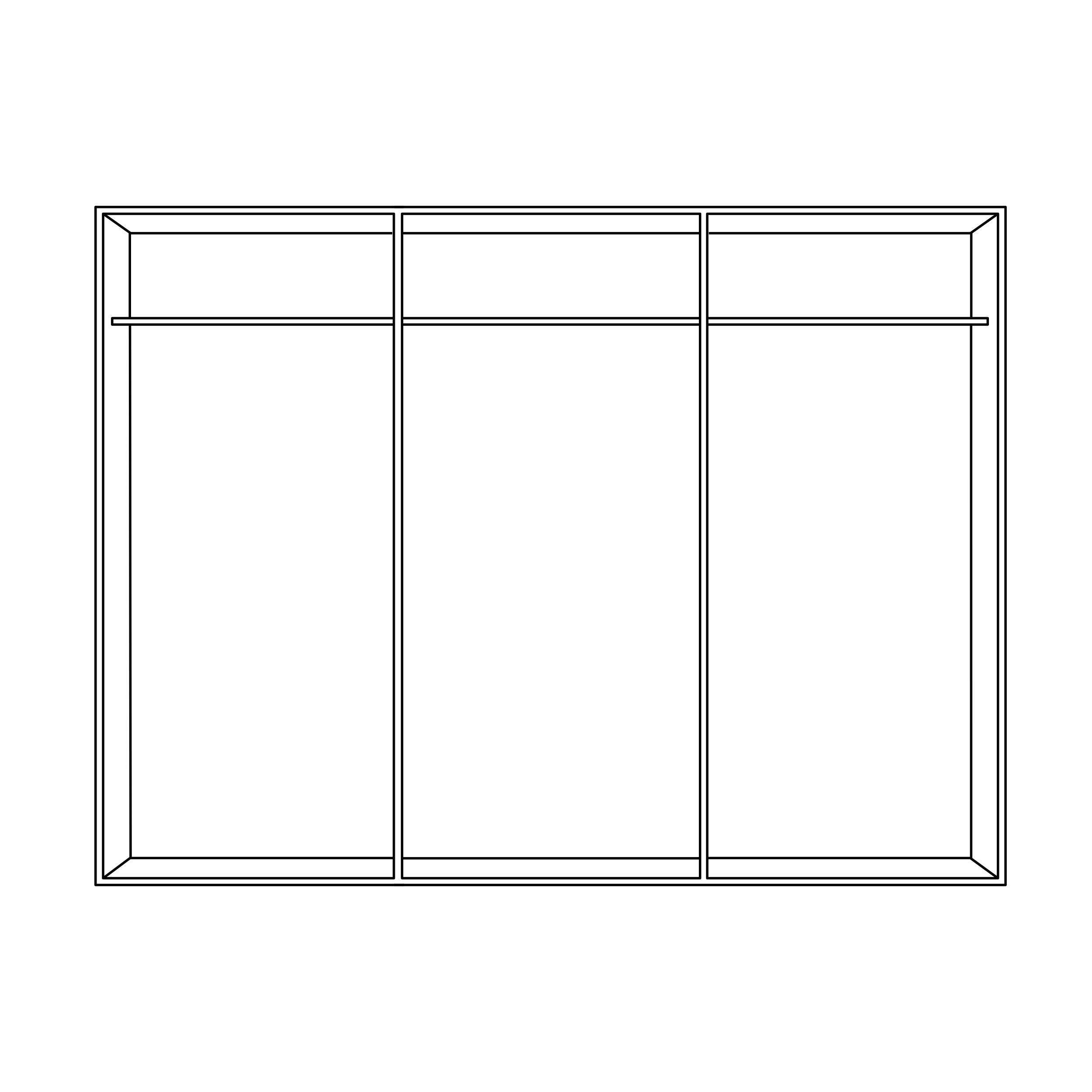 Thumbnail - Valnatura Drehtürenschrank, Eiche, Kaschmir, Metall, Eiche, massiv, 3 Fächer, 302x214x62 cm, Typenauswahl, umfangreiches...