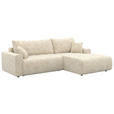 ECKSOFA in Webstoff Naturfarben  - Schwarz/Naturfarben, KONVENTIONELL, Kunststoff/Textil (270/192cm) - Carryhome