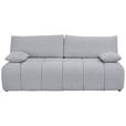 BOXSPRINGSOFA in Chenille Hellgrau  - Hellgrau/Schwarz, MODERN, Kunststoff/Textil (210/72/105cm) - Cantus