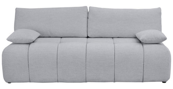 BOXSPRINGSOFA in Chenille Hellgrau  - Hellgrau/Schwarz, MODERN, Kunststoff/Textil (210/72/105cm) - Cantus