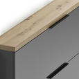 HÄNGESCHUHSCHRANK 140/82/19 cm  - Eichefarben/Anthrazit Hochglanz, Design, Holzwerkstoff/Metall (140/82/19cm) - Xora