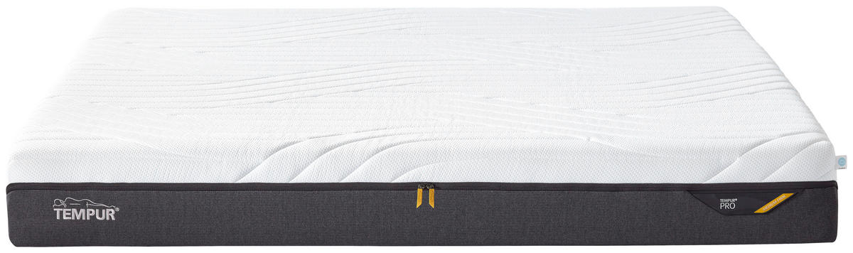 VISCOMATRATZE Pro® Coolquilt 180/200 cm Höhe ca. 23 cm  - Anthrazit/Weiß, Basics, Textil (180/200cm) - Tempur