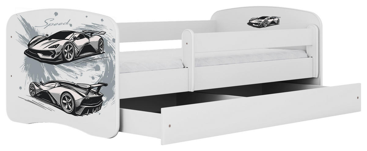 KINDER-/JUNIORBETT - Birkefarben/Weiß, MODERN, Holz/Holzwerkstoff (80/160cm) - MID.YOU