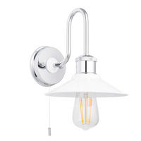 BADEZIMMER-WANDLEUCHTE Endon Maris 20/22/25.4 cm   - Chromfarben/Weiß Hochglanz, KONVENTIONELL, Metall (20/22/25.4cm) - ENDON