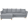 ECKSOFA in Webstoff Hellgrau  - Eichefarben/Hellgrau, Konventionell, Holz/Textil (284/162cm) - Carryhome