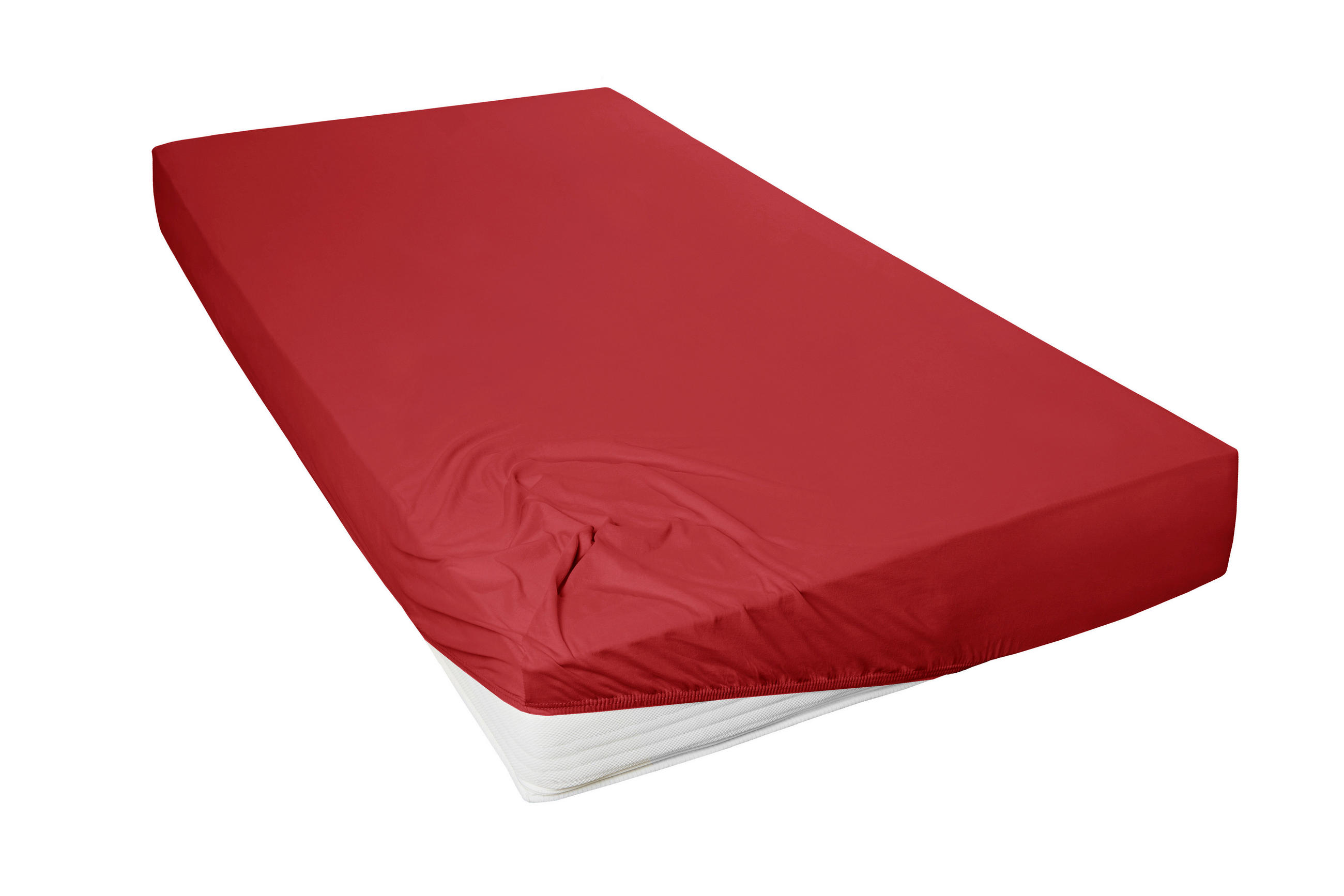 SPANNLEINTUCH 150/200 cm Jersey  - Rot, Basics, Textil (150/200cm)