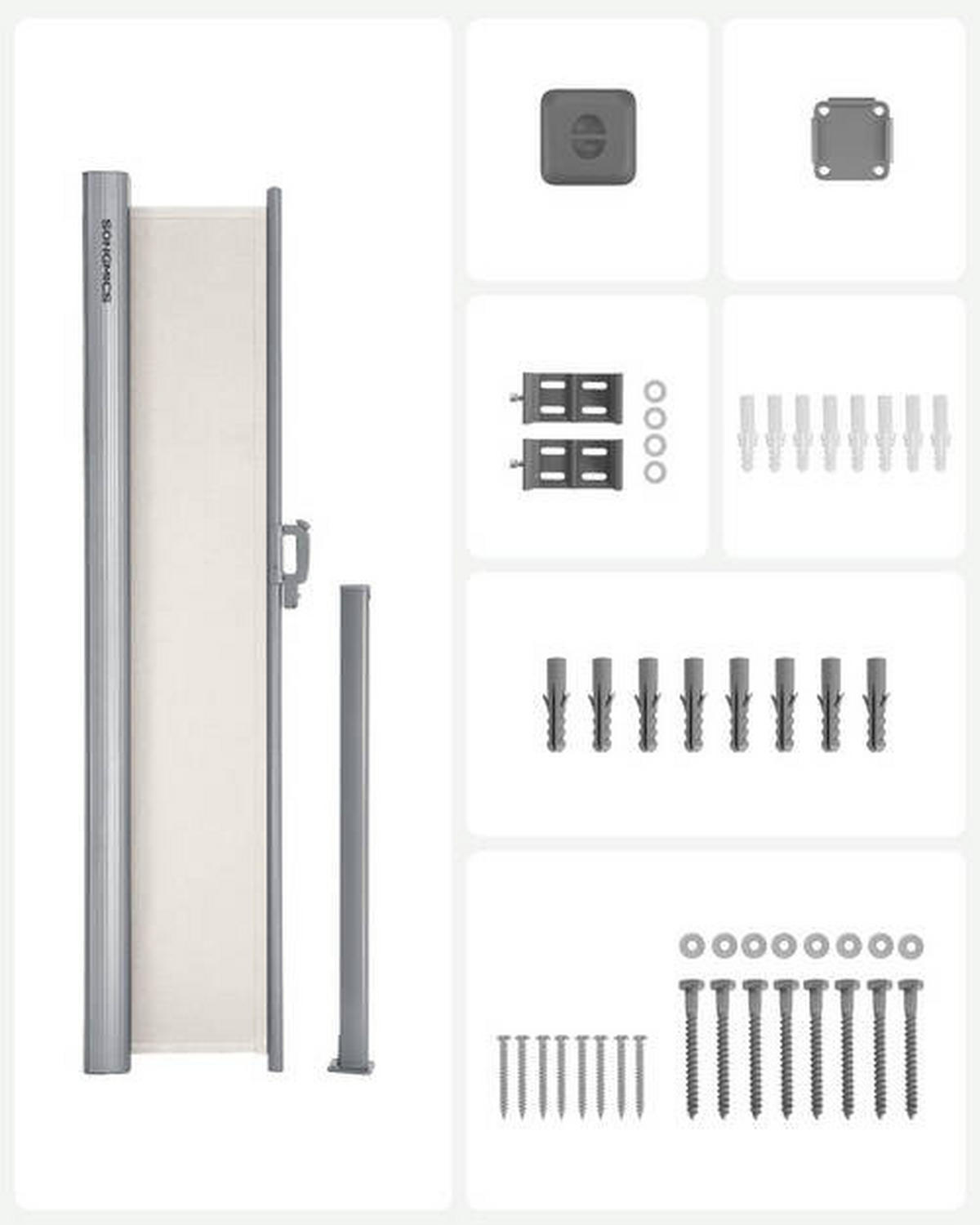 MARKISE - Beige/Grau, Basics, Textil/Metall (400/200cm) - Modante