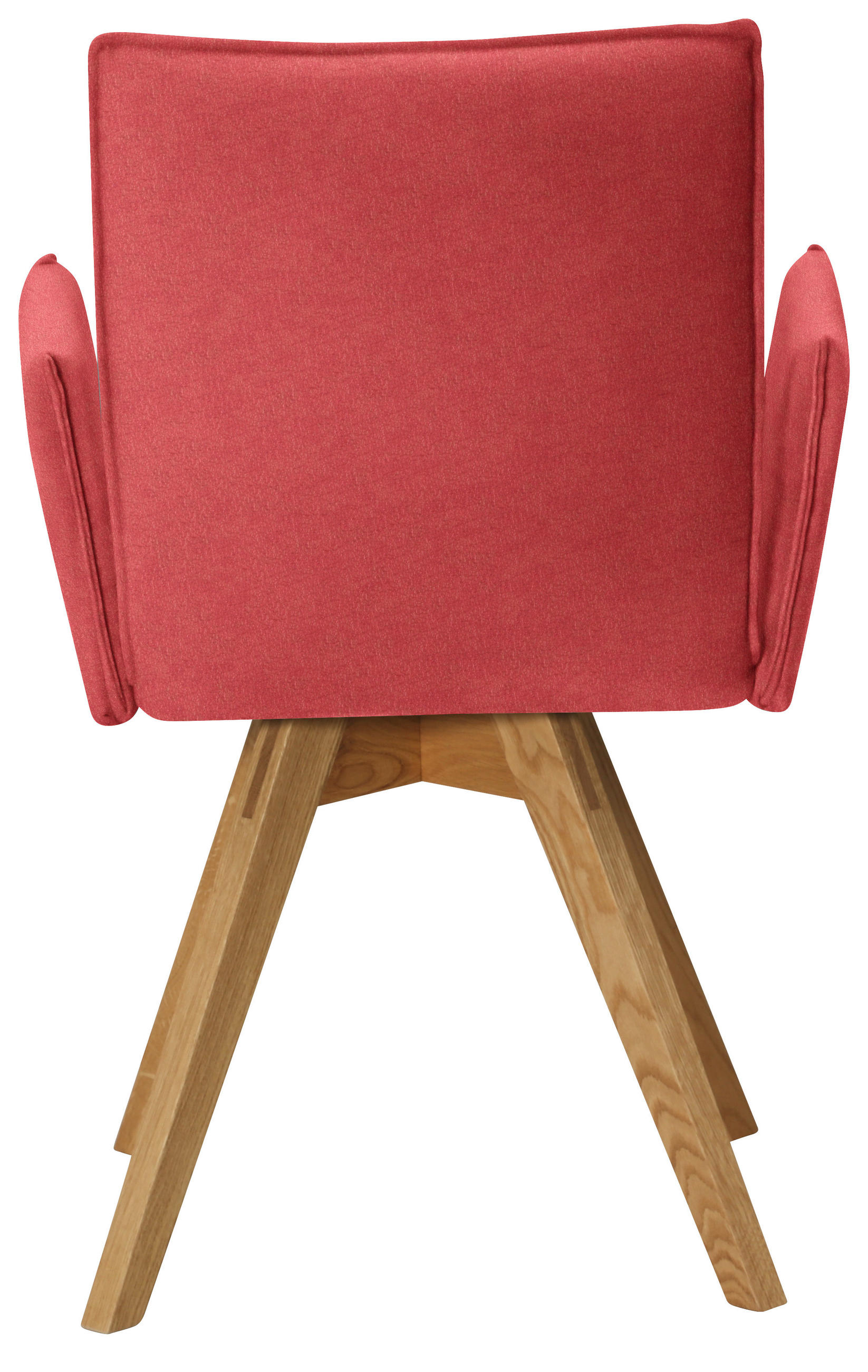 Thumbnail - Moderano Armlehnstuhl, Rot, Eiche, Holz, Textil, Wildeiche, massiv, eckig, 60x91x61 cm, Stoffauswahl, Typenauswahl, Essz...