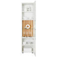 VITRINE in massiv Wildeiche Weiß, Eichefarben - Eichefarben/Anthrazit, Design, Glas/Holz (50/202,8/42cm) - Novel