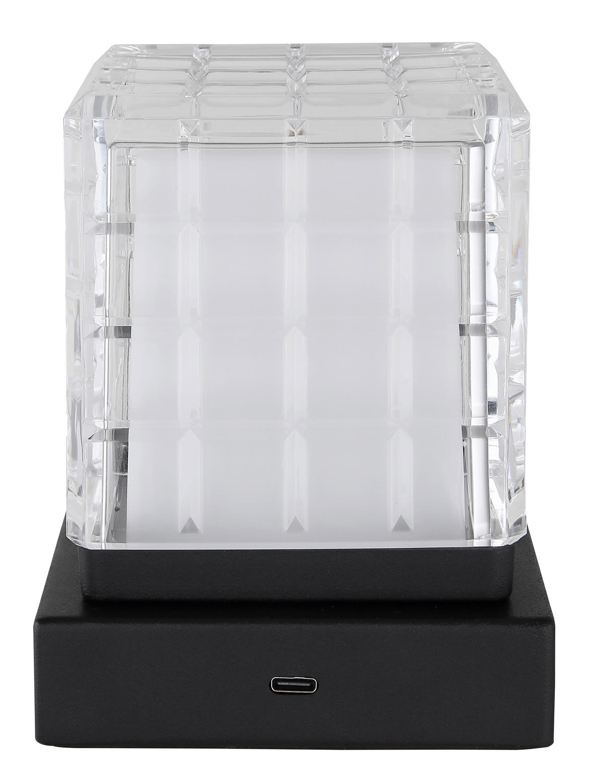 STOLNA PUNJIVA SVJETILJKA  - prozirno/crna, Trend, metal/plastika (10/10/10cm) - Globo