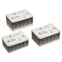 KEKSDOSENSET 3-teilig  - Multicolor, Basics, Metall (21,0/15,0/9,0cm) - X-Mas