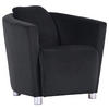 COCKTAILSESSEL Mikrofaser Anthrazit    - Chromfarben/Anthrazit, Design, Holzwerkstoff/Textil (72/72/85cm)