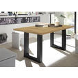 ESSTISCH in Holzwerkstoff 200/100/75 cm - Eichefarben/Schwarz, KONVENTIONELL, Holzwerkstoff (200/100/75cm) - Hom`in