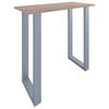 BARTISCH in Metall, Holzwerkstoff 110/102/50 cm   - Silberfarben/Sonoma Eiche, KONVENTIONELL, Holzwerkstoff/Metall (110/102/50cm)