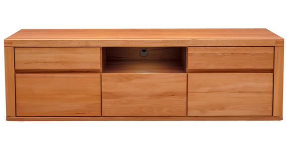 LOWBOARD in 194/58/50 cm - Kernbuche/Grau, KONVENTIONELL, Holz/Holzwerkstoff (194/58/50cm) - Voleo