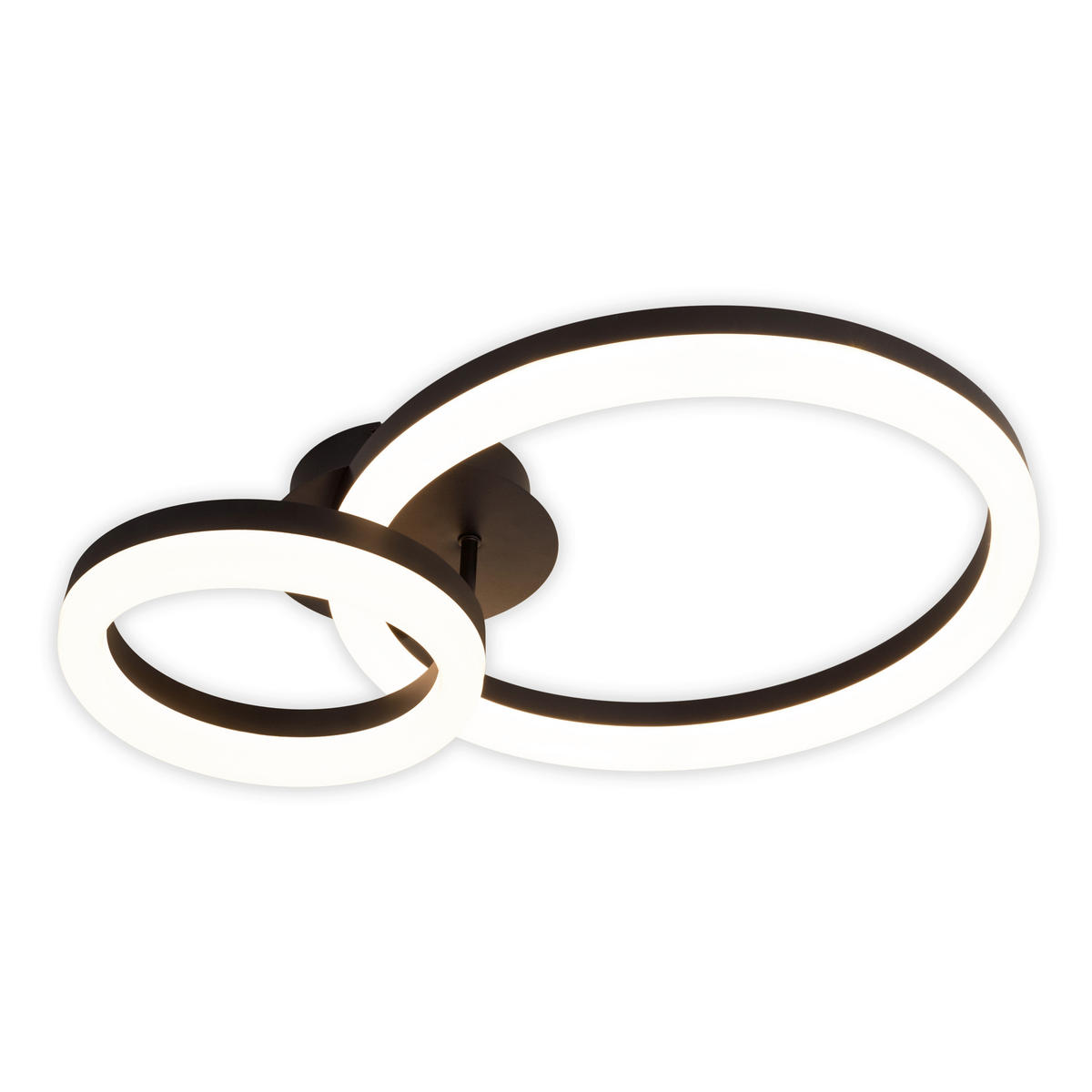 LED-DECKENLEUCHTE CIRULO 53/40/14 cm   - Schwarz/Weiß, KONVENTIONELL, Kunststoff/Metall (53/40/14cm) - Näve