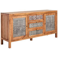 SIDEBOARD  - mässingsfärgad/akaciefärgad, Lifestyle, metall/trä (160/78/42cm) - Livetastic