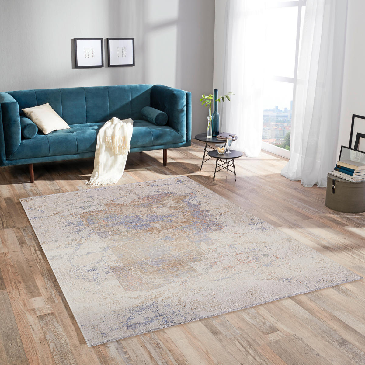 Covor Țesut  - crem, Design, textil (200/290cm) - Novel