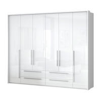 ORMAR SA KLASIČNIM VRATIMA bela, bela visoki sjaj  277/226/60 cm  - bela visoki sjaj/bela, Dizajnerski, pločasti materijal/plastika (277/226/60cm)