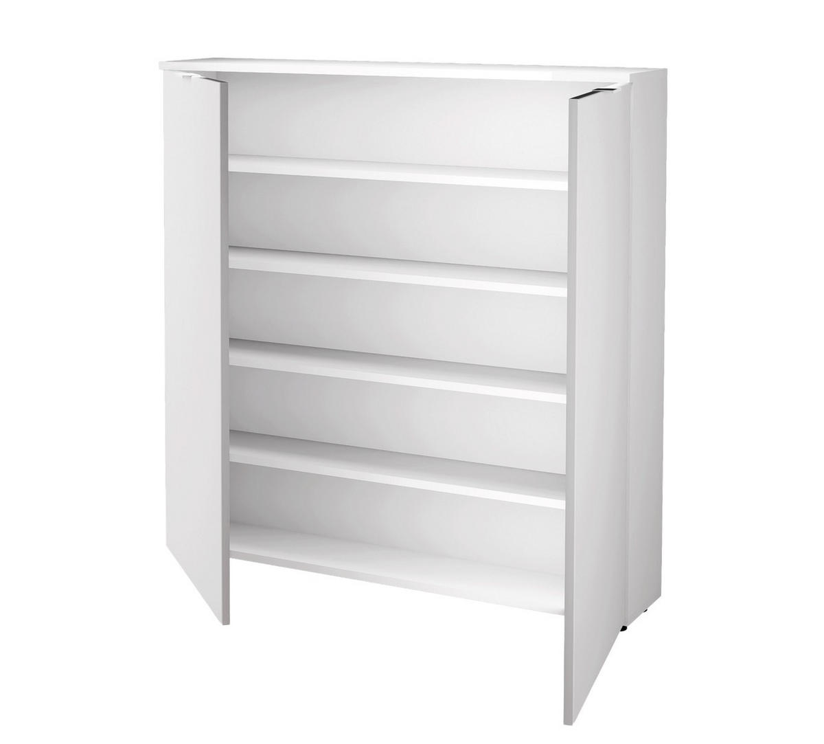 SCHUHSCHRANK  in 100/103/22 cm  - Schwarz/Weiß, Design, Holzwerkstoff/Metall (100/103/22cm) - Livetastic