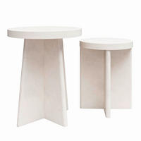 BEISTELLTISCH Beige rund  - Beige, Design, Papier/Holzwerkstoff (50/62cm) - MID.YOU