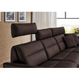 ECKSOFA in Echtleder Dunkelbraun  300/157 cm  - Dunkelbraun/Schwarz, Design, Leder/Metall (300/157cm) - Dieter Knoll
