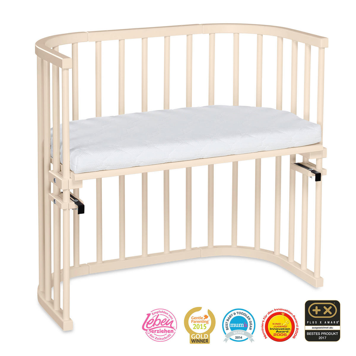 BEISTELLBETT 87/46/79 cm  - Beige, Basics, Holz (87/46/79cm) - Babybay