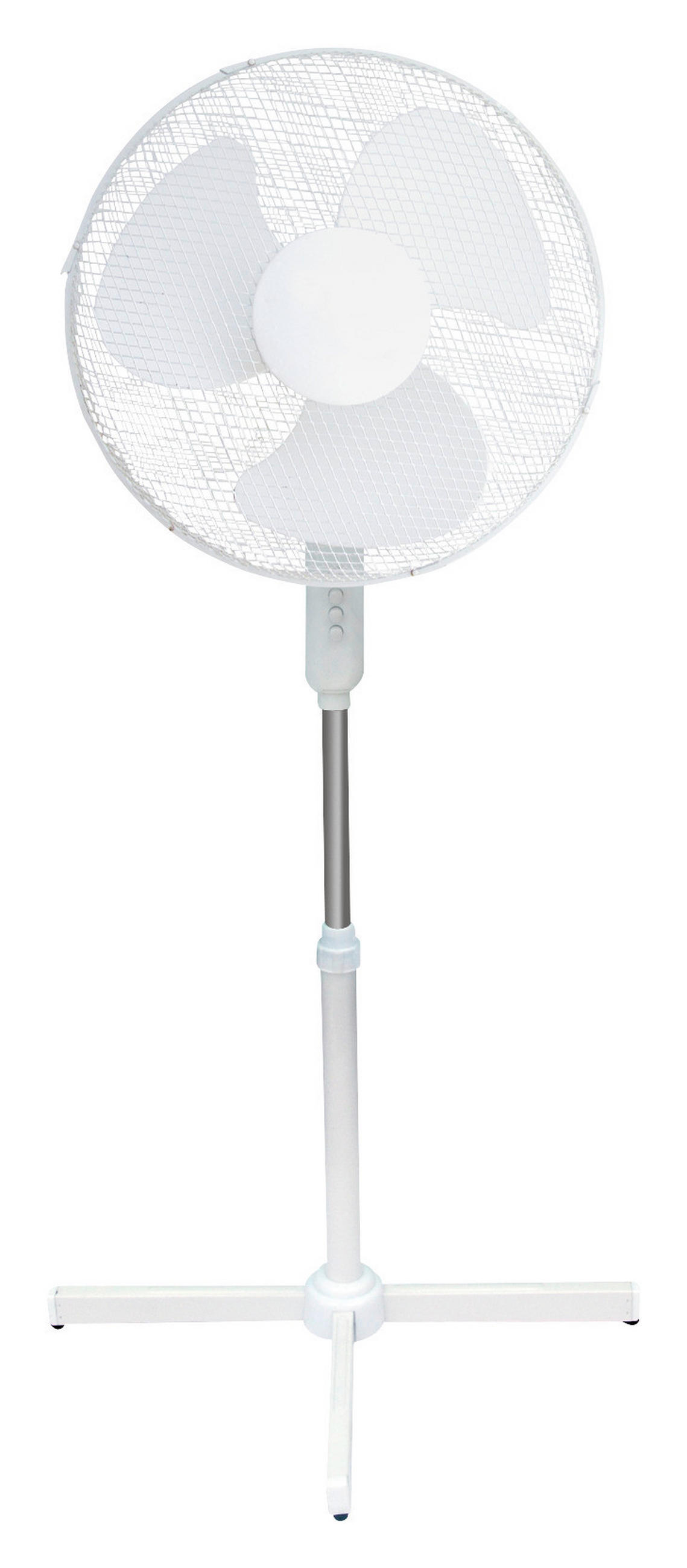 STANDVENTILATOR - Weiß, Basics, Kunststoff/Metall (43/105-125cm) - Boxxx