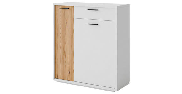 SCHUHSCHRANK 95/105/37 cm  - Eichefarben/Anthrazit, Design, Holzwerkstoff/Metall (95/105/37cm) - Xora