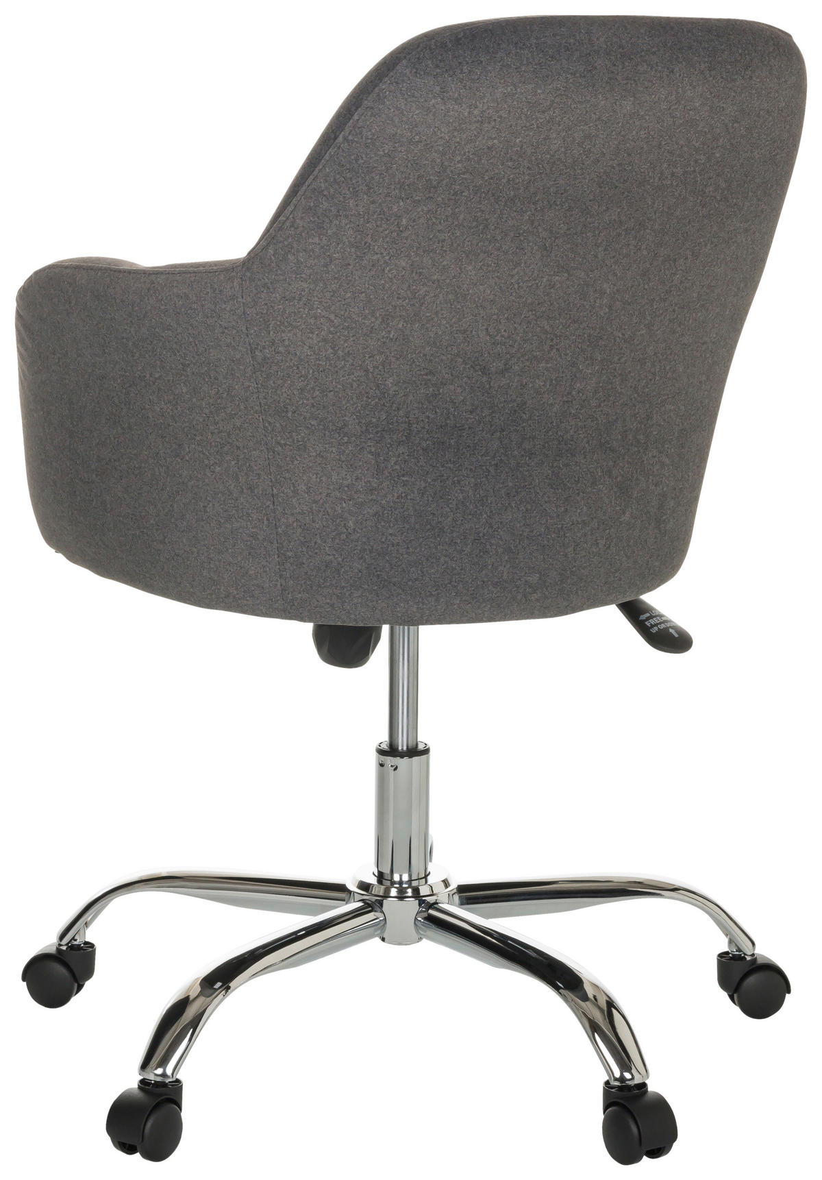 DREHSTUHL Dunkelgrau  - Dunkelgrau/Silberfarben, Basics, Kunststoff/Textil (68/85-94/68cm) - MID.YOU