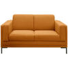 2-SITZER-SOFA Webstoff Orange  - Silberfarben/Schwarz, Design, Textil/Metall (155/82/90cm) - LOOKS by W.Joop